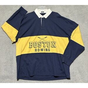 Vintage Abercrombie Fitch Boston Rowing Mens Oversized‎ XXL Y2K Preppy Striped